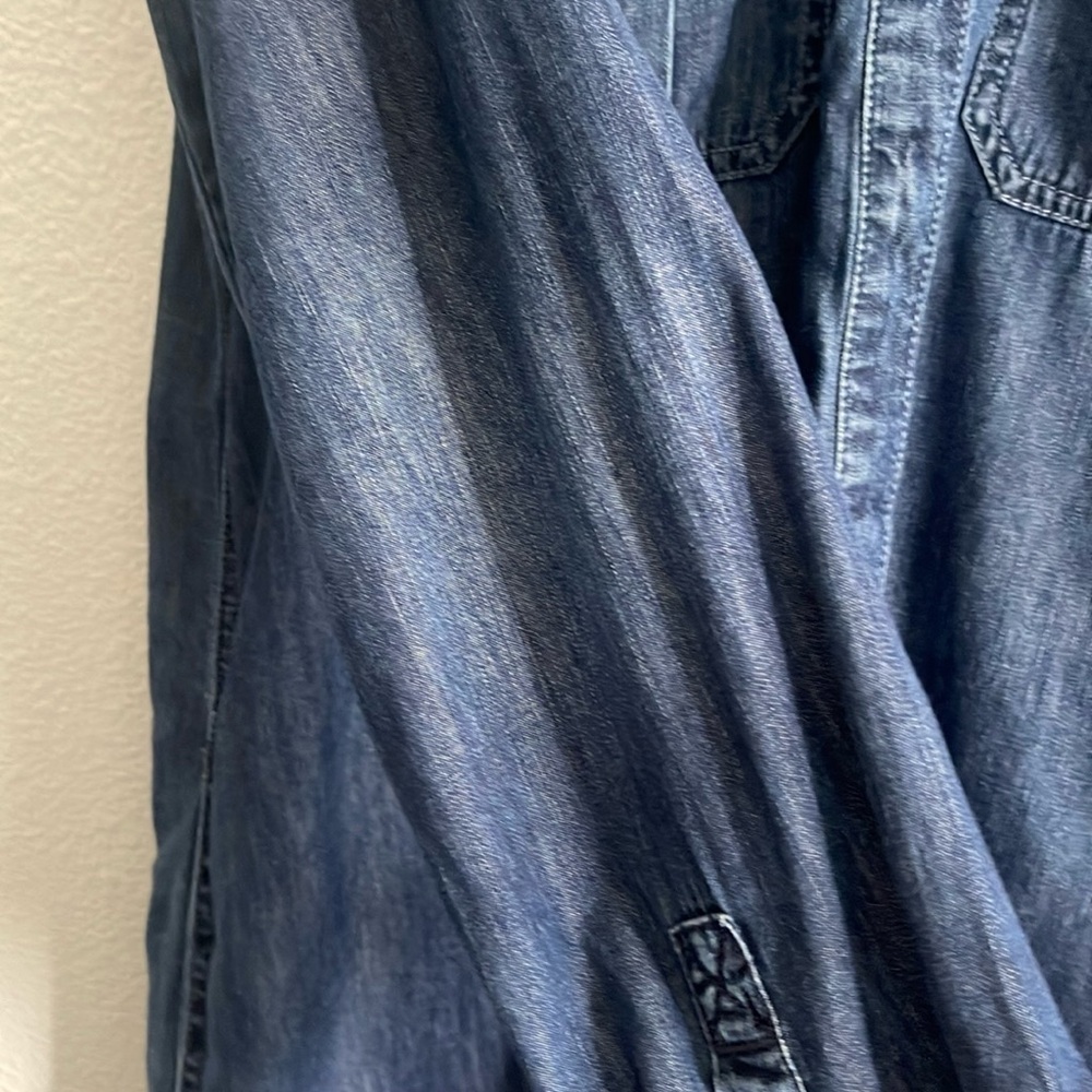 White House Black Market Dress Chambray Women Size 8 - Picture 8 of 11